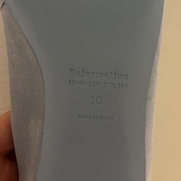 Reformation x Devon Lee Carlson blue suede flats - Picture 4 of 4